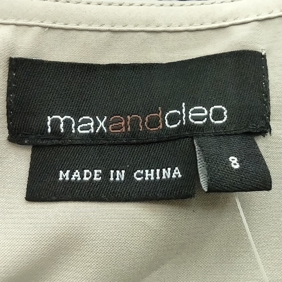 MAXANDCLEO Size 8 NWT Beautiful Black Sheath Sleeveless Knee length Dress - Picture 4 of 11